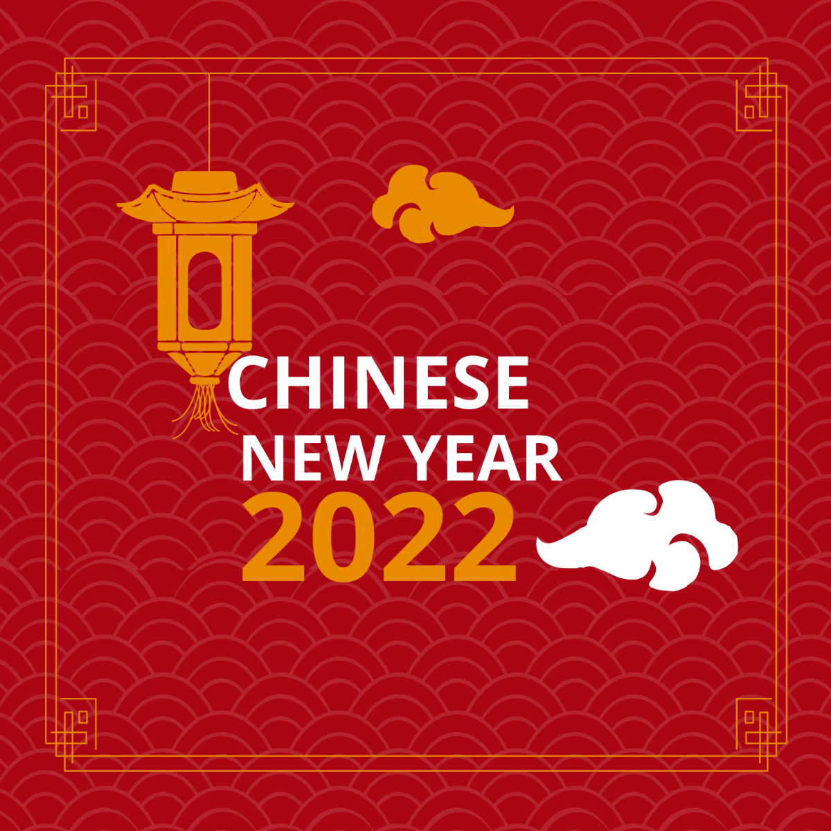 Flat Chinese New Year Vector Template