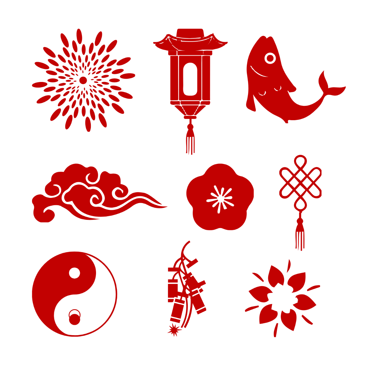 Free Chinese New Year Symbol Vector Template