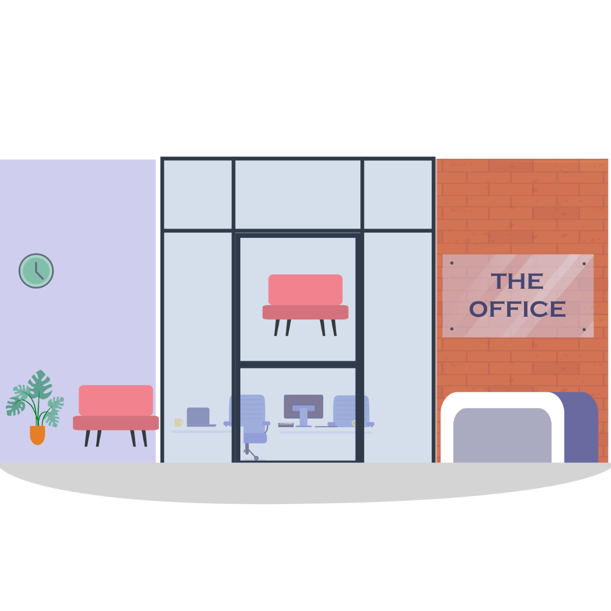 Free Office Exterior Vector Template
