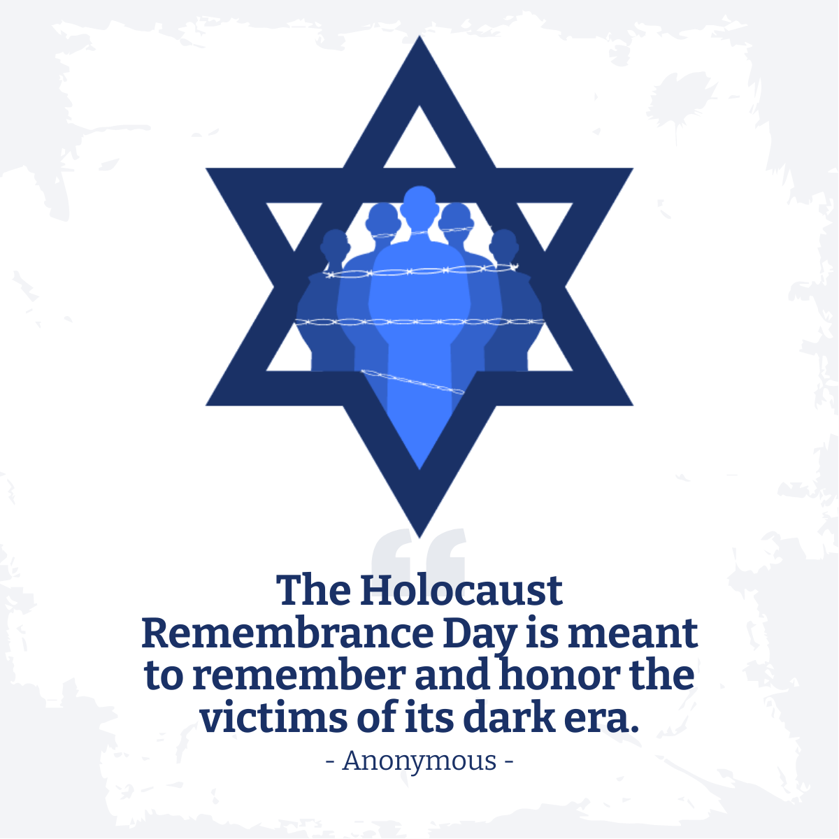 Holocaust Remembrance Day Quote Linkedin Post Template
