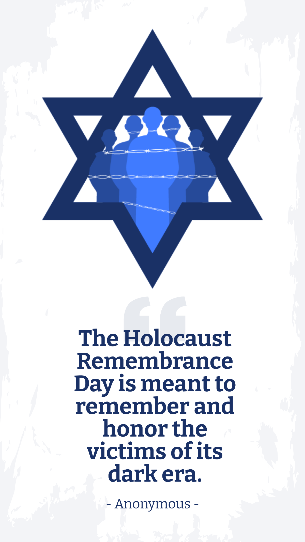 Free Holocaust Remembrance Day Quote Whatsapp Post Template