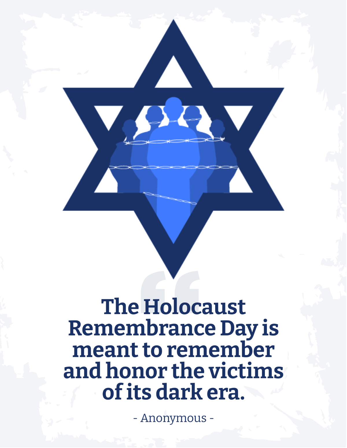 Free Holocaust Remembrance Day Quote Flyer Template