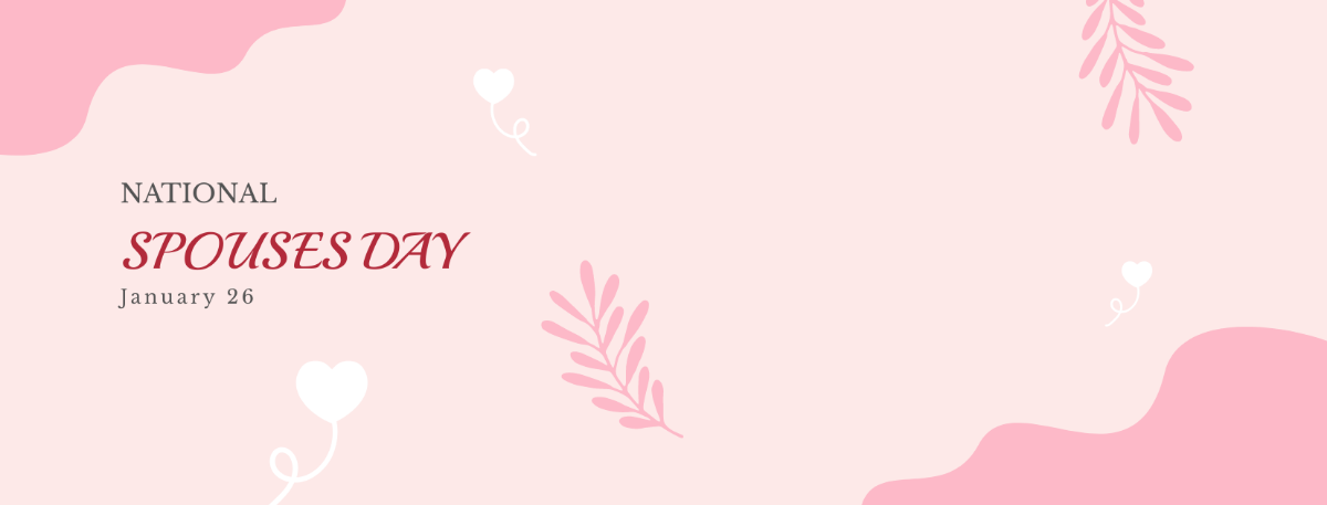 Happy National Spouses Day Facebook Cover Template