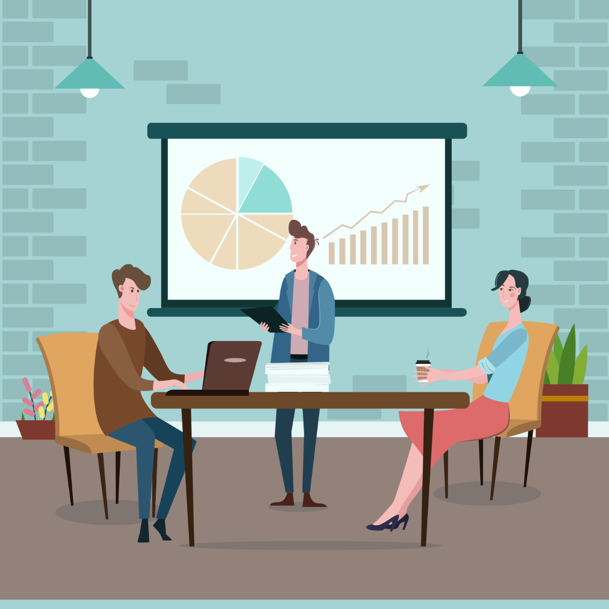 Office Discussion Vector