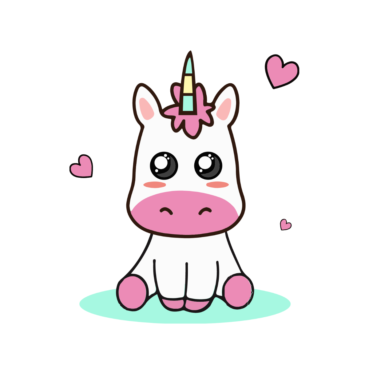 Cute Unicorn Vector
