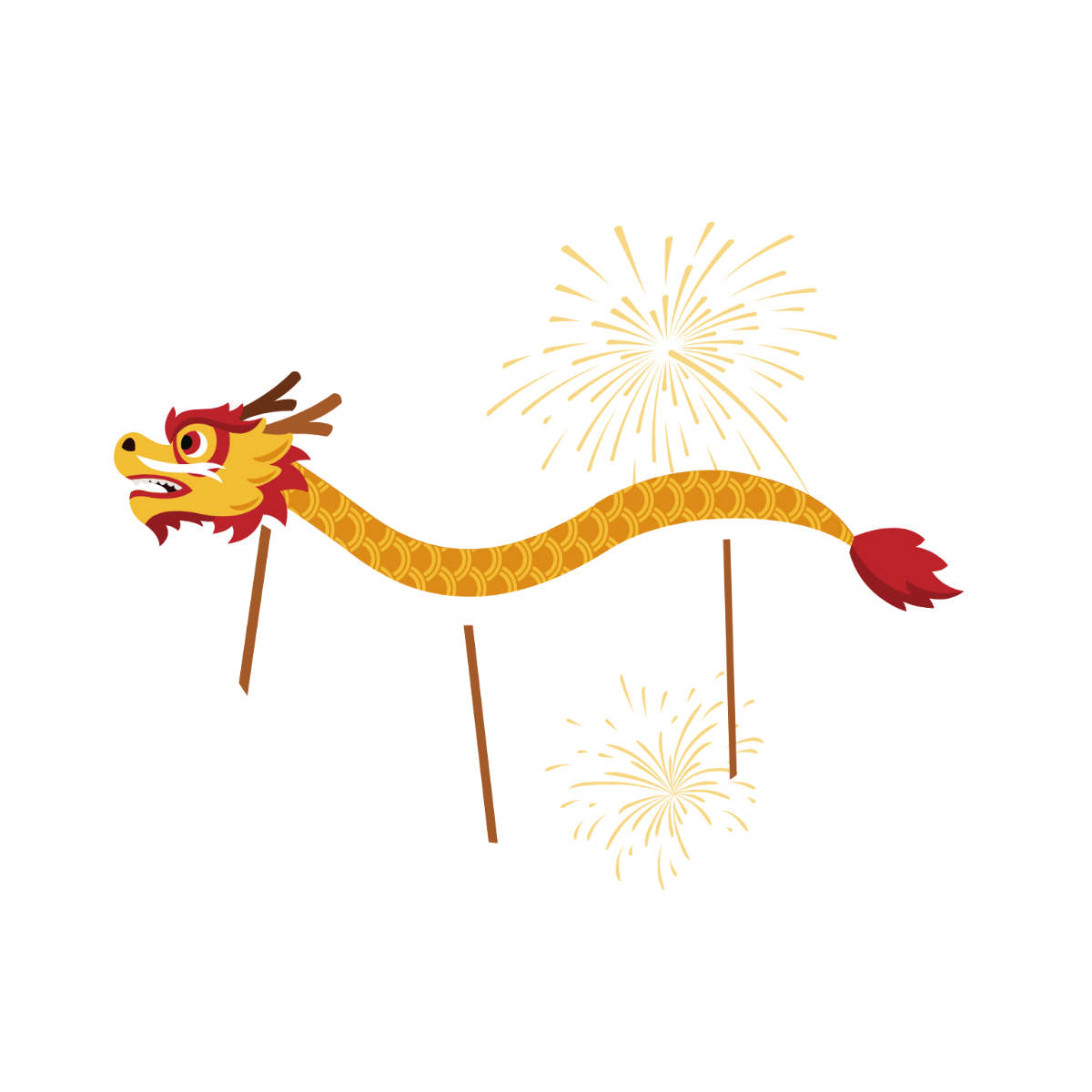 Free Chinese New Year Dragon Vector Template