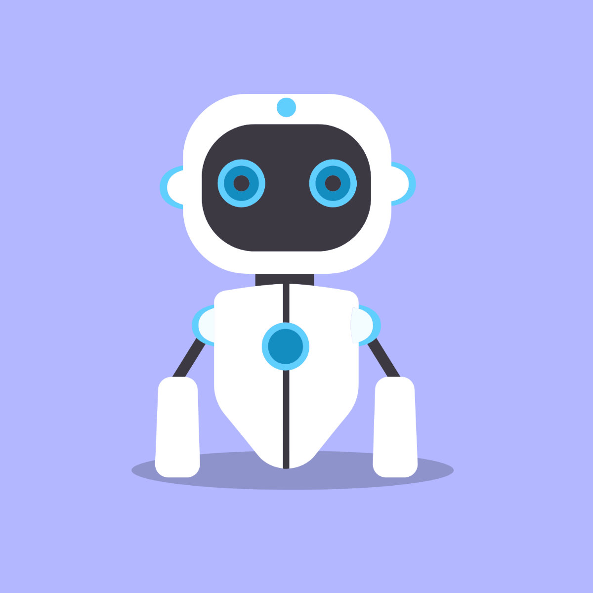 Free White Robot Vector Template