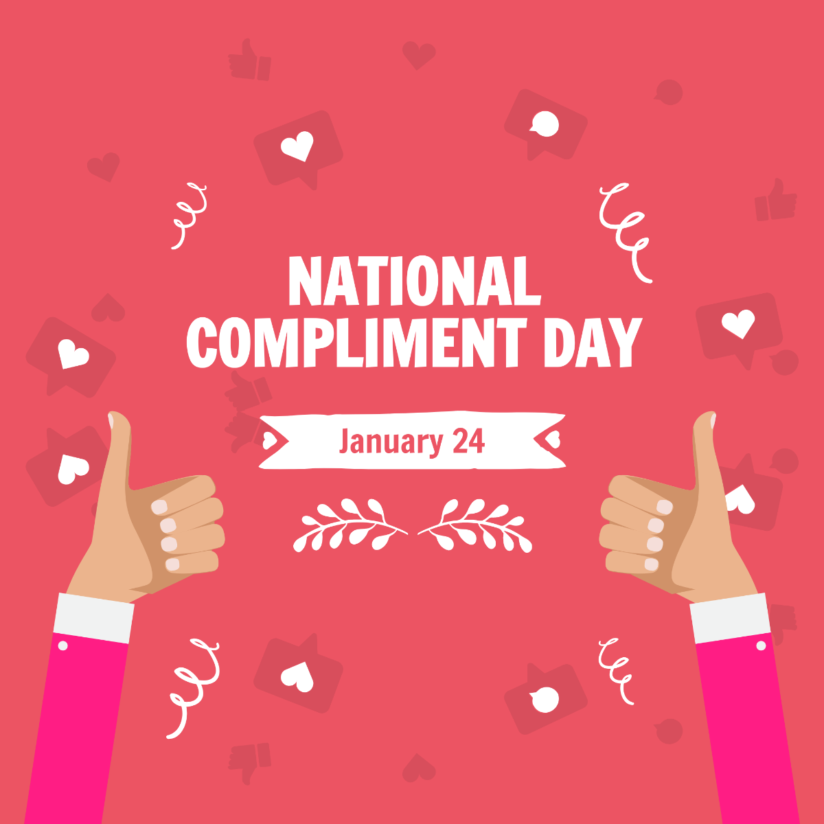 National Compliment Day Ad Instagram Post Template