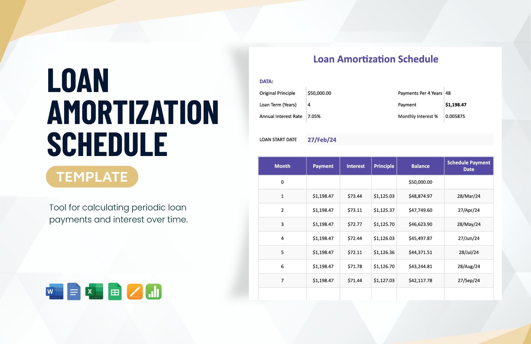 Editable Loan Templates In Apple Numbers To Download