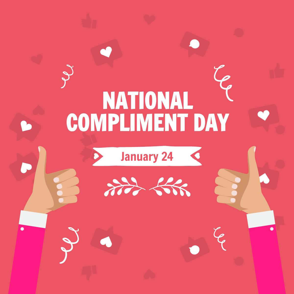 National Compliment Day Ad Linkedin Post Template