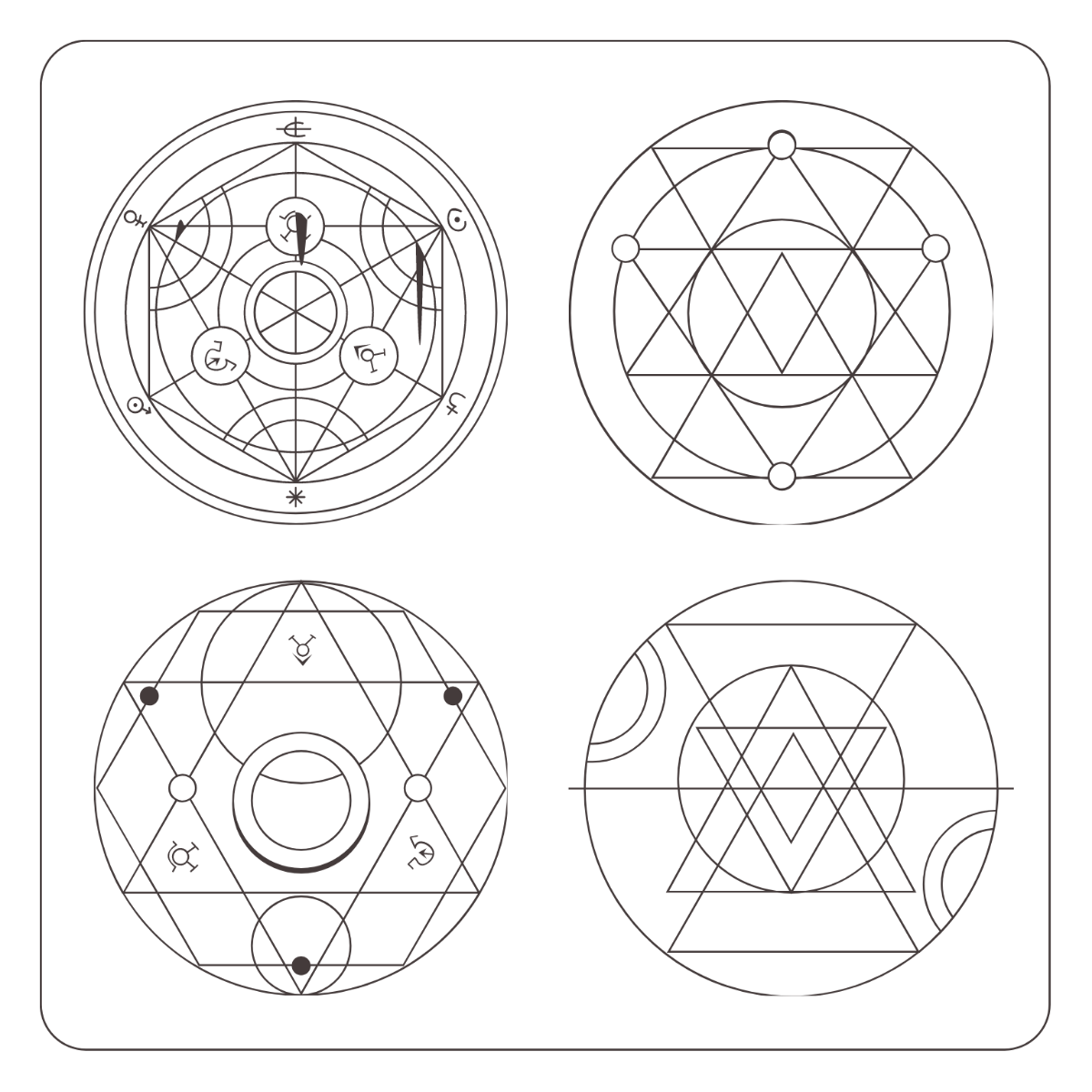 Alchemy Circle Vector Template