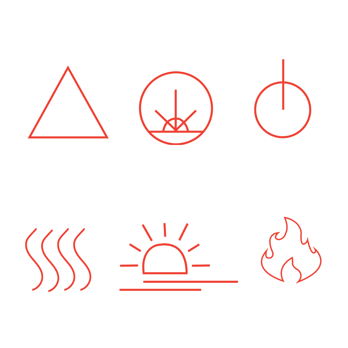 Alchemy Fire Symbol Vector Template