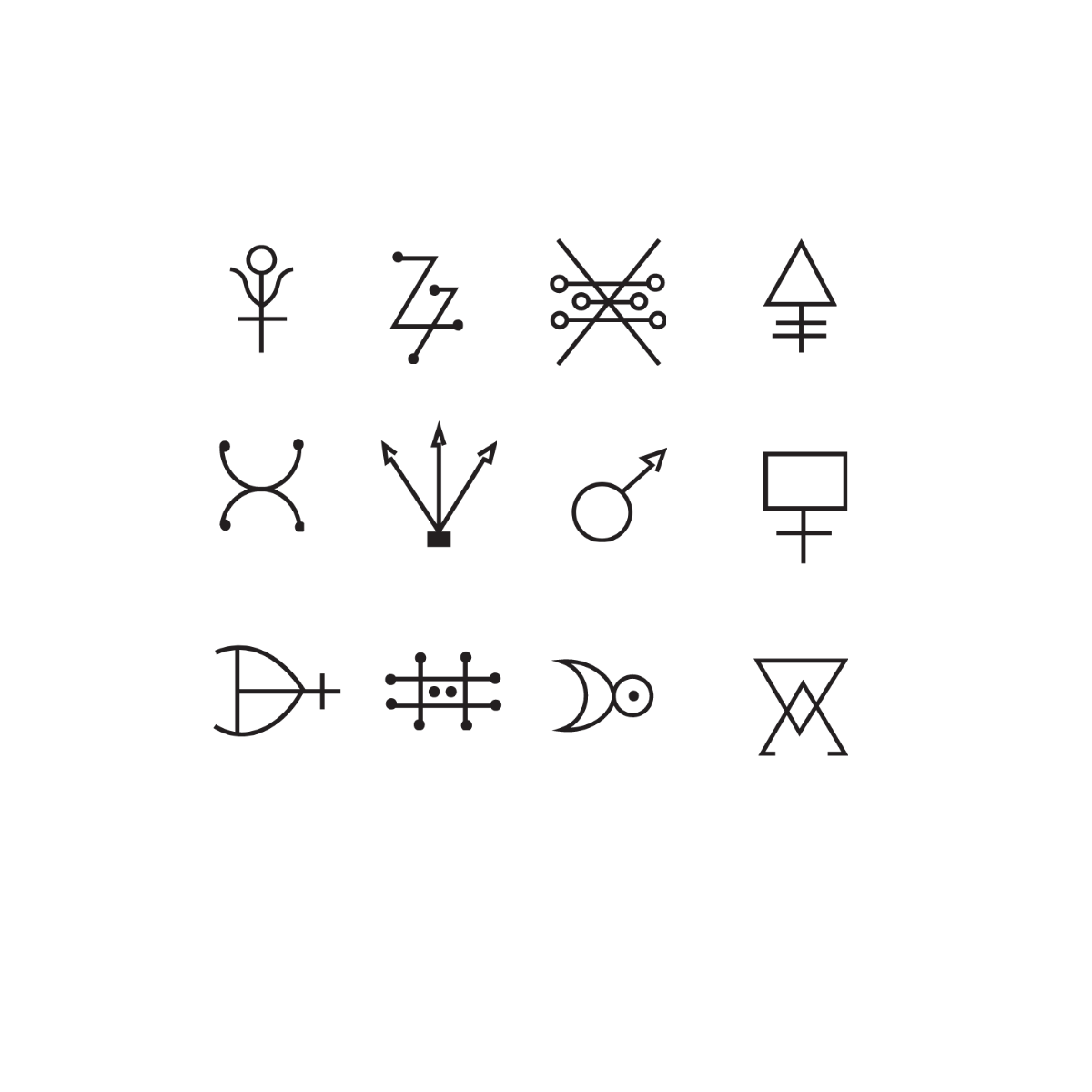 Alchemy Art Symbol Vector Template
