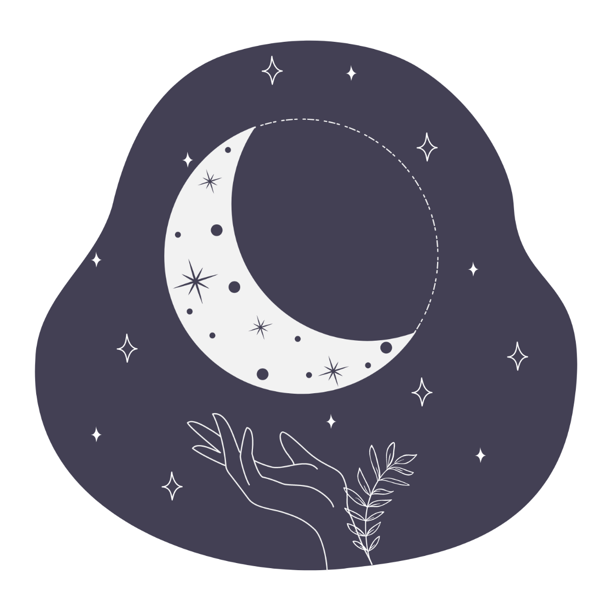 Free Moon Alchemy Vector Template