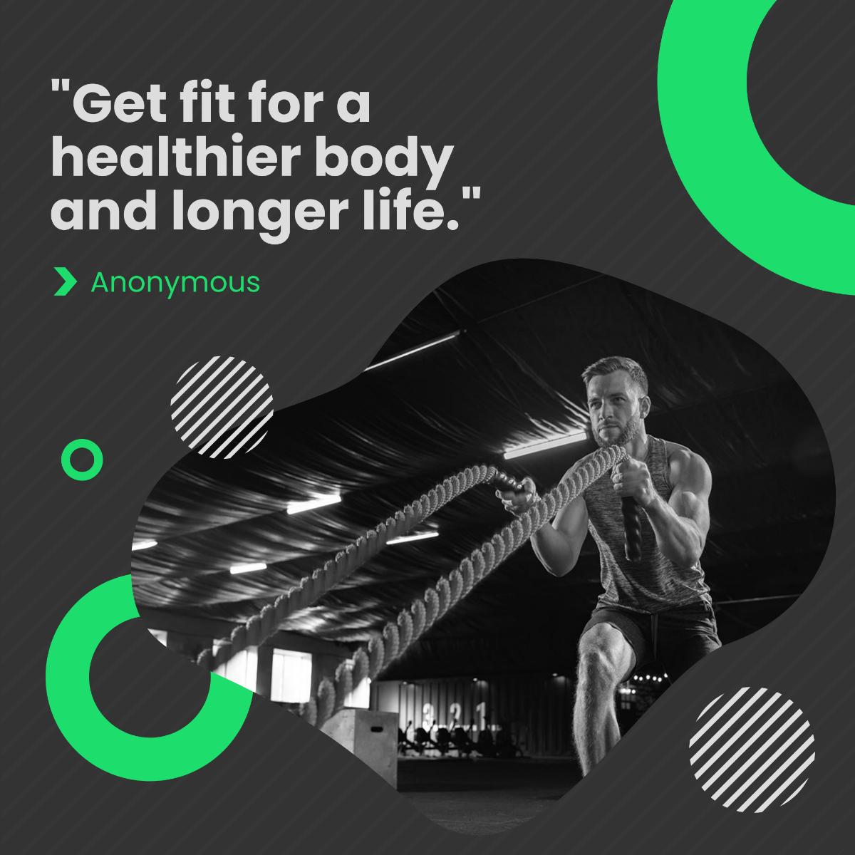 Fitness Motivational Quote Post, Instagram, Facebook