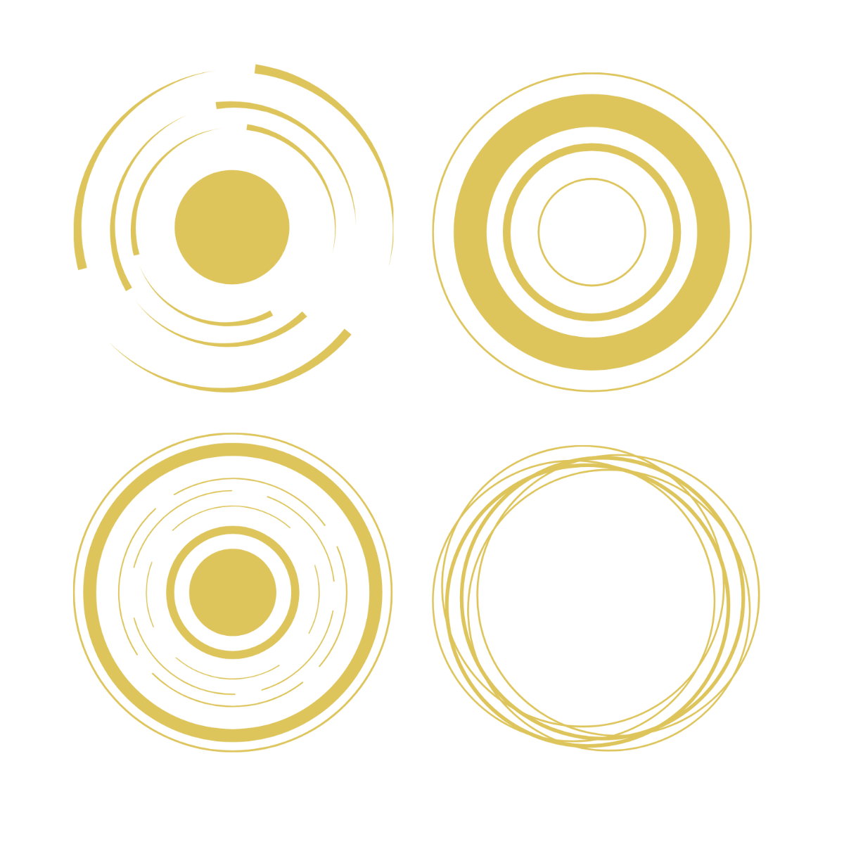Gold Circle Vector Template