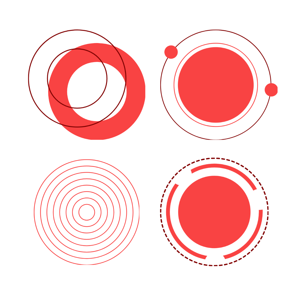 Red Circle Vector Template