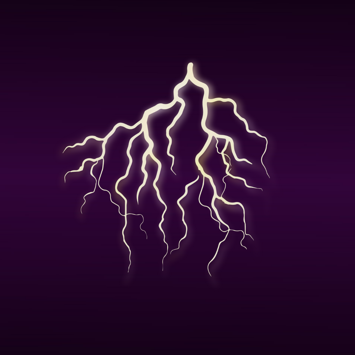 Glowing Lightning Vector Template