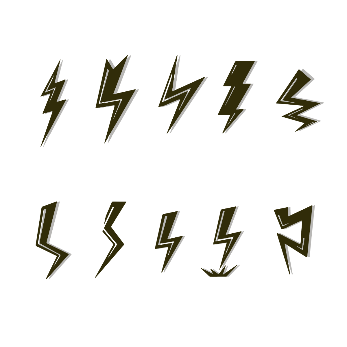 Lightning Shape Vector Template