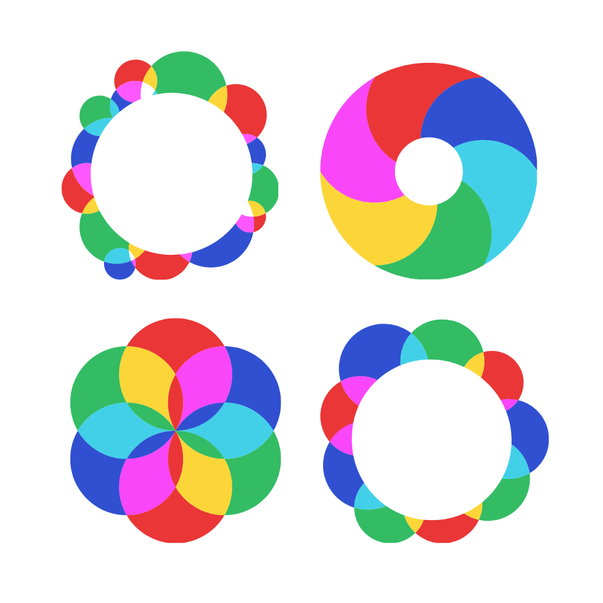 Abstract Circle Vector Template