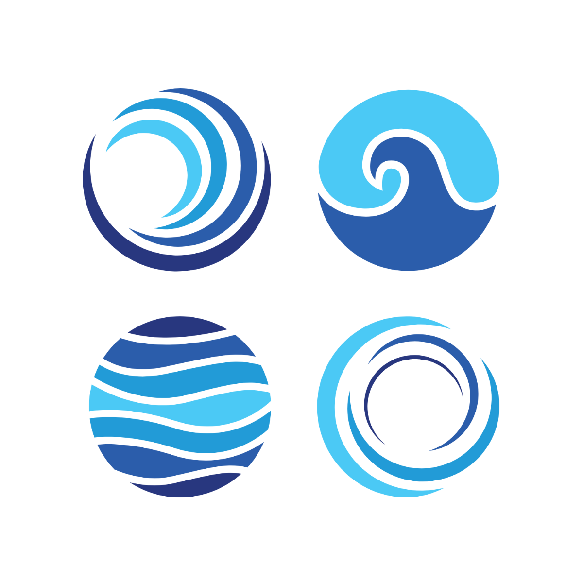 Wave Circle Vector Template
