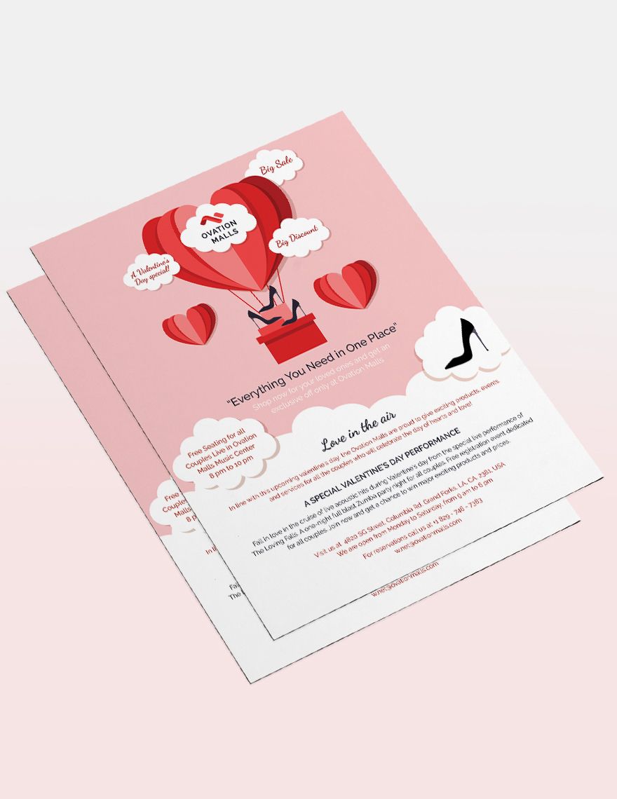 Valentines Day Flyer Editable