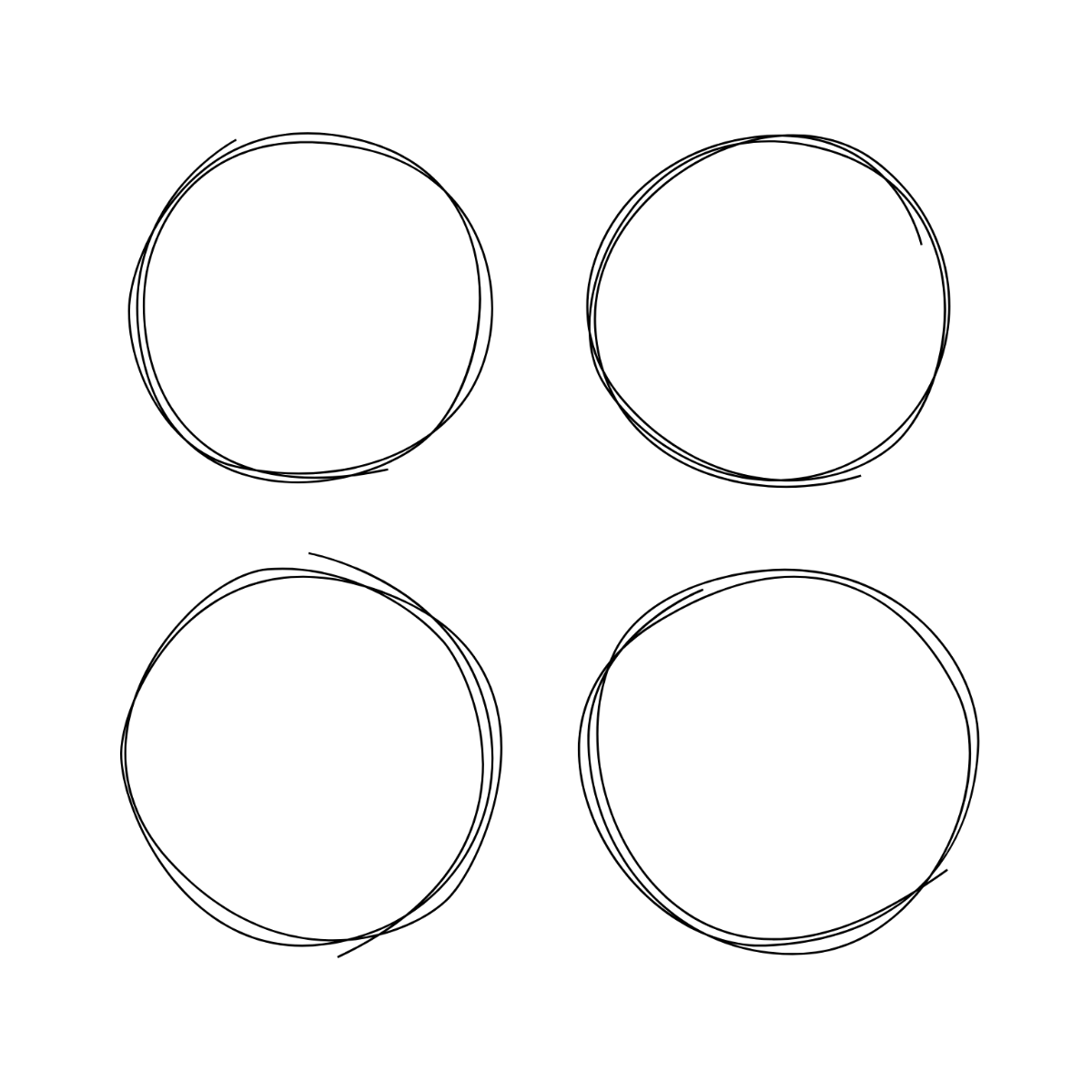 Circle Outline Vector Template