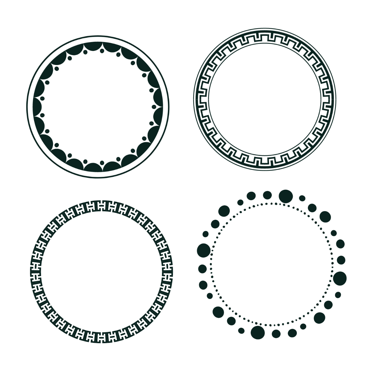 Free and customizable circle frame templates