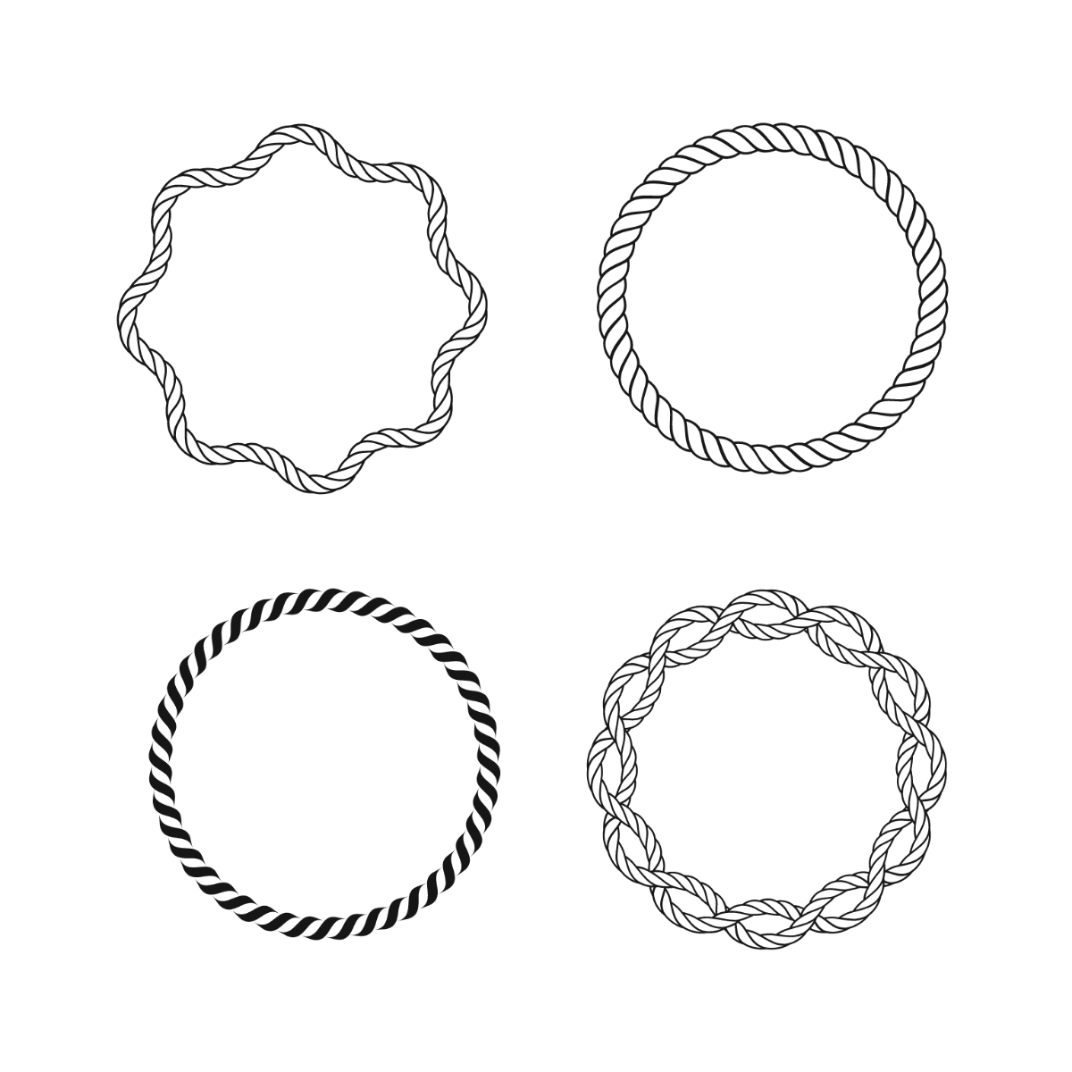 Rope Circle Vector Template