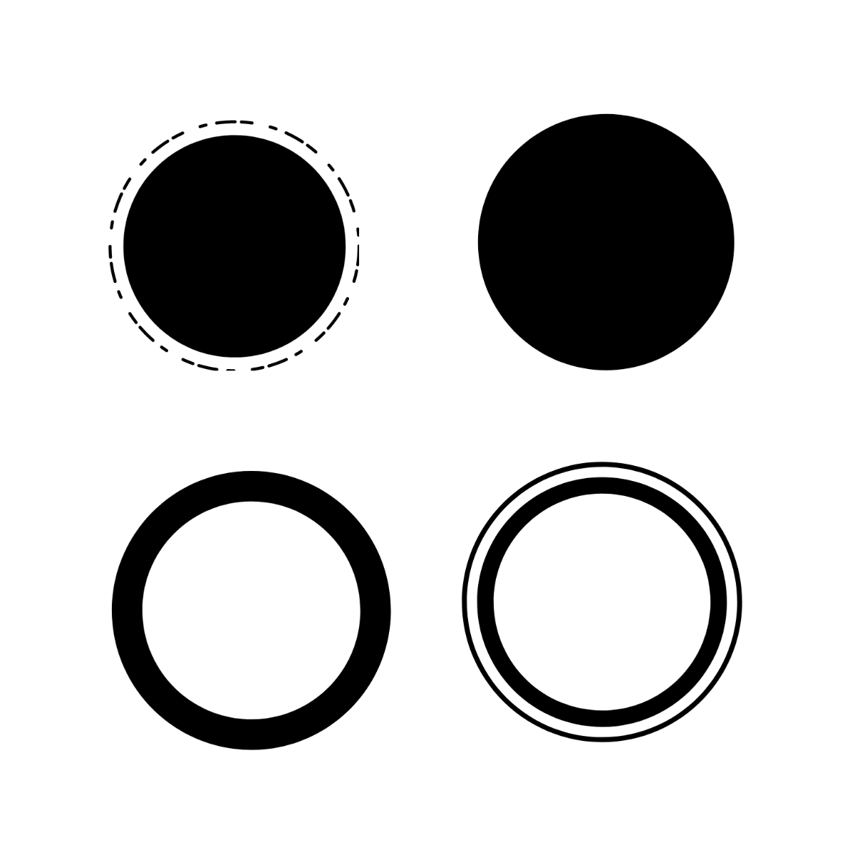 Free Black Circle Vector Template