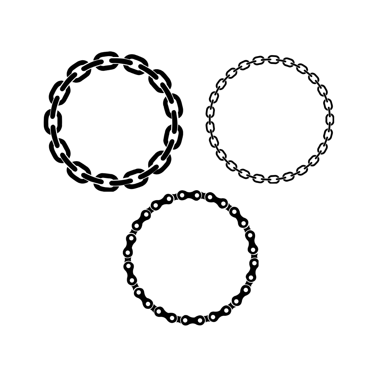 Free Chain Circle Vector Template