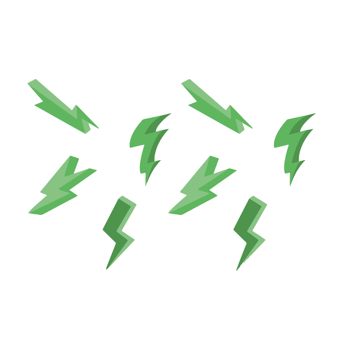 Green Lightning Vector Template