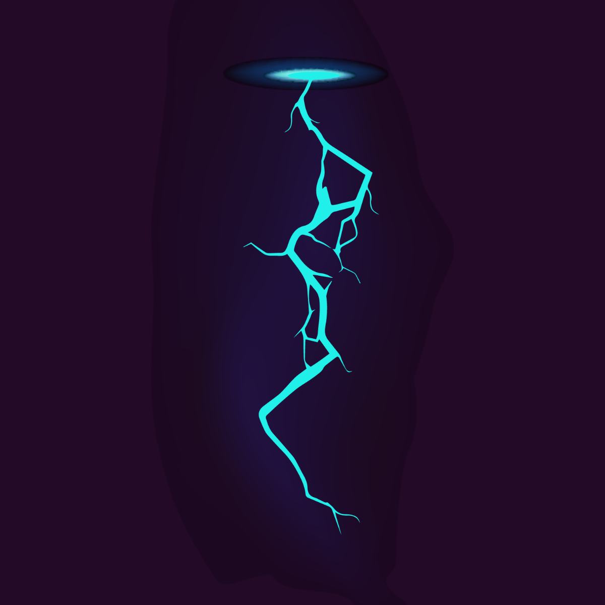 Realistic Lightning Vector Template