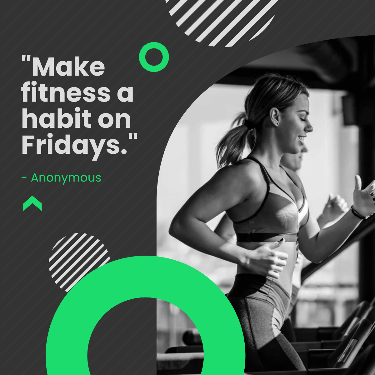 Free Friday Fitness Quote Post, Instagram, Facebook Template