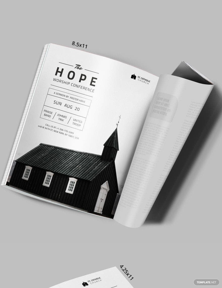 Church Event Magazine Ads Template