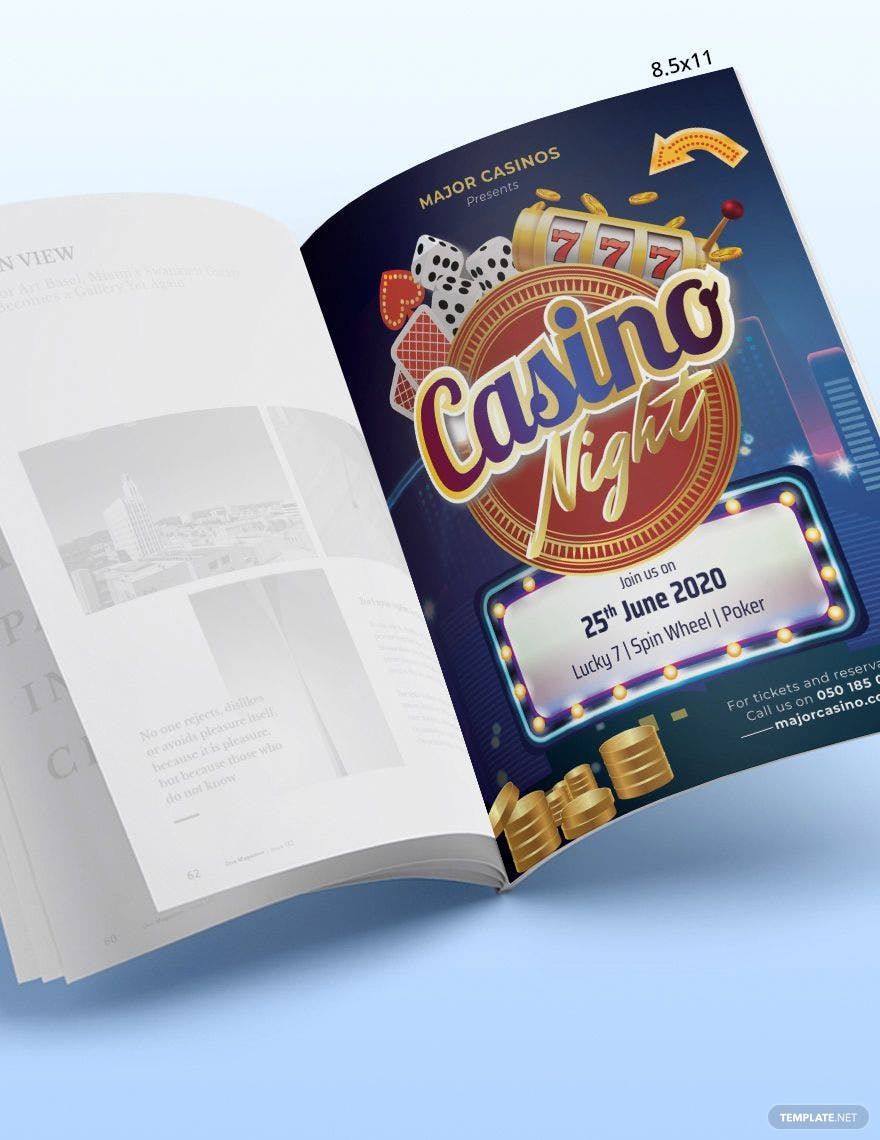 Free Casino Magazine Ads Template