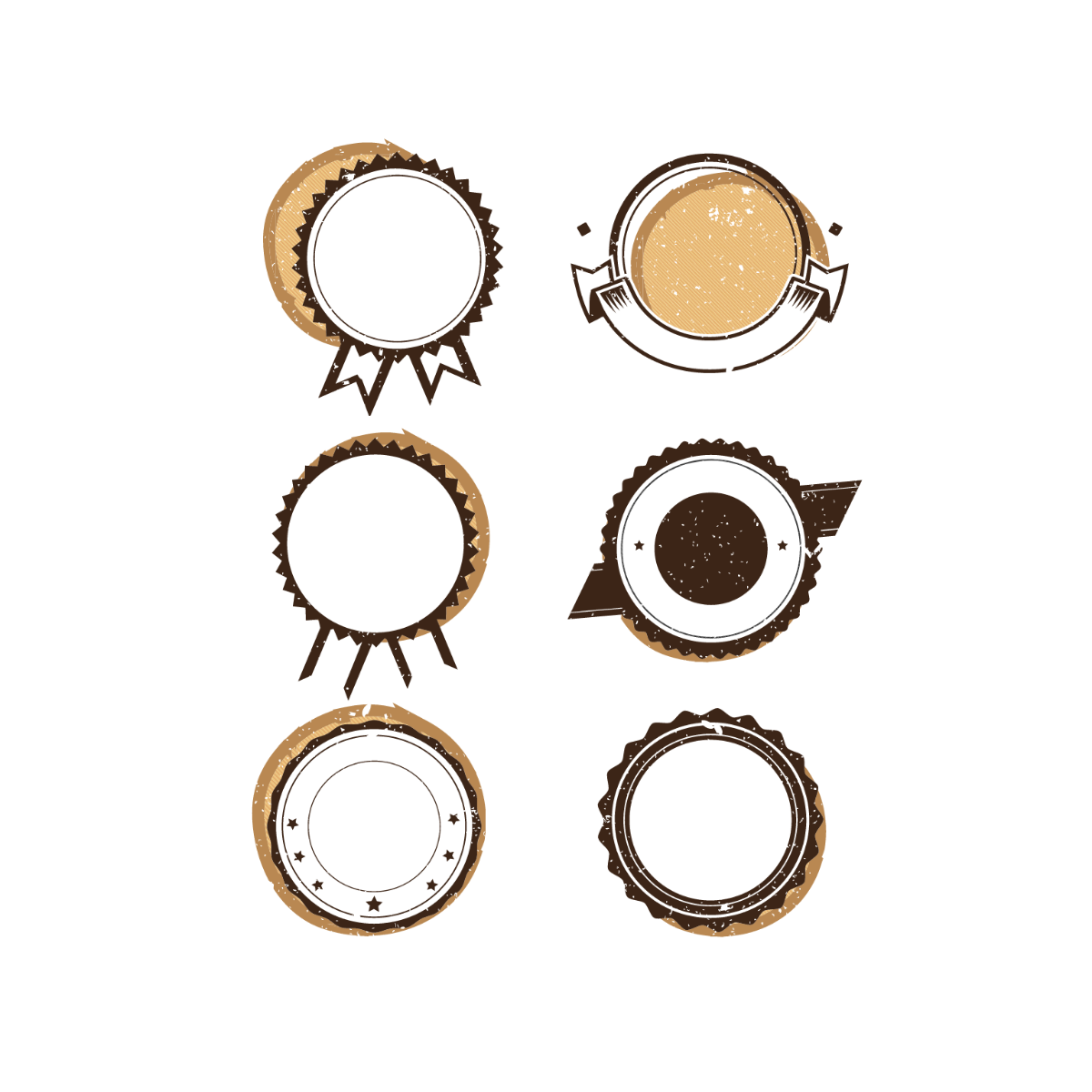Free Vintage Circle Vector Template