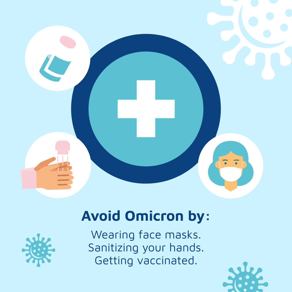 Free Omicron Variant Prevention Linkedin Post Template