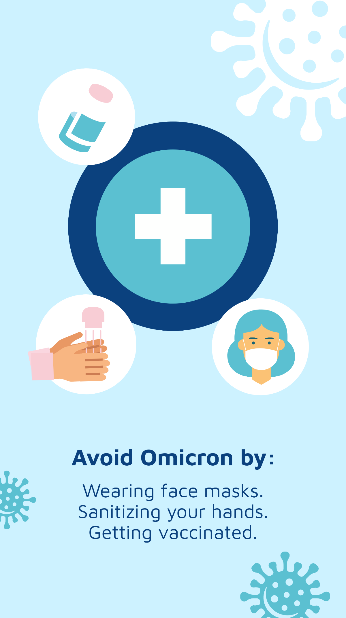 Free Omicron Variant Prevention Whatsapp Post Template
