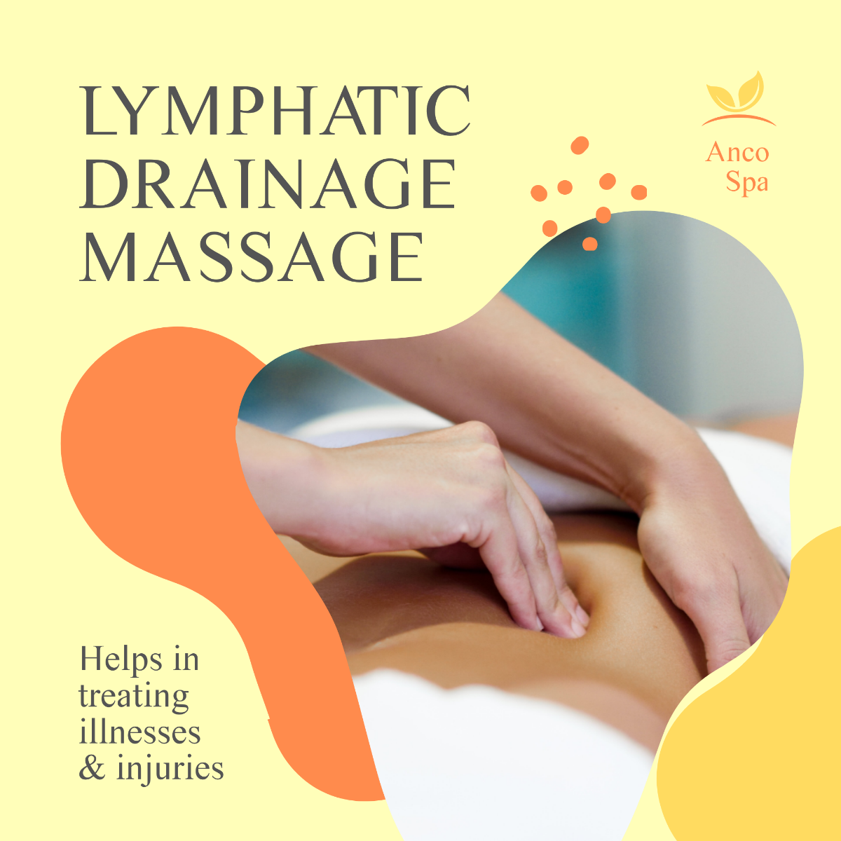 Lymphatic Drainage Massage Post, Facebook, Instagram