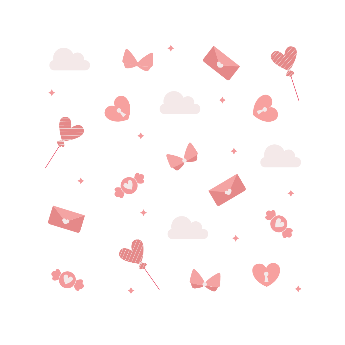 Free Valentines Day Pattern Vector Template