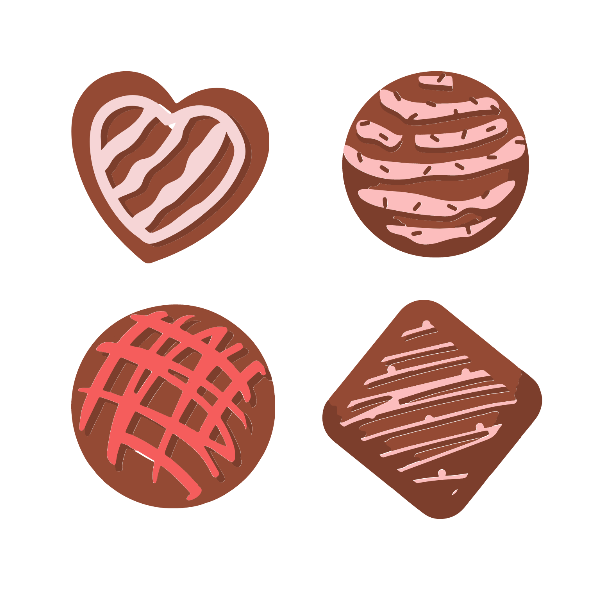 Valentines Day Chocolate Vector Template