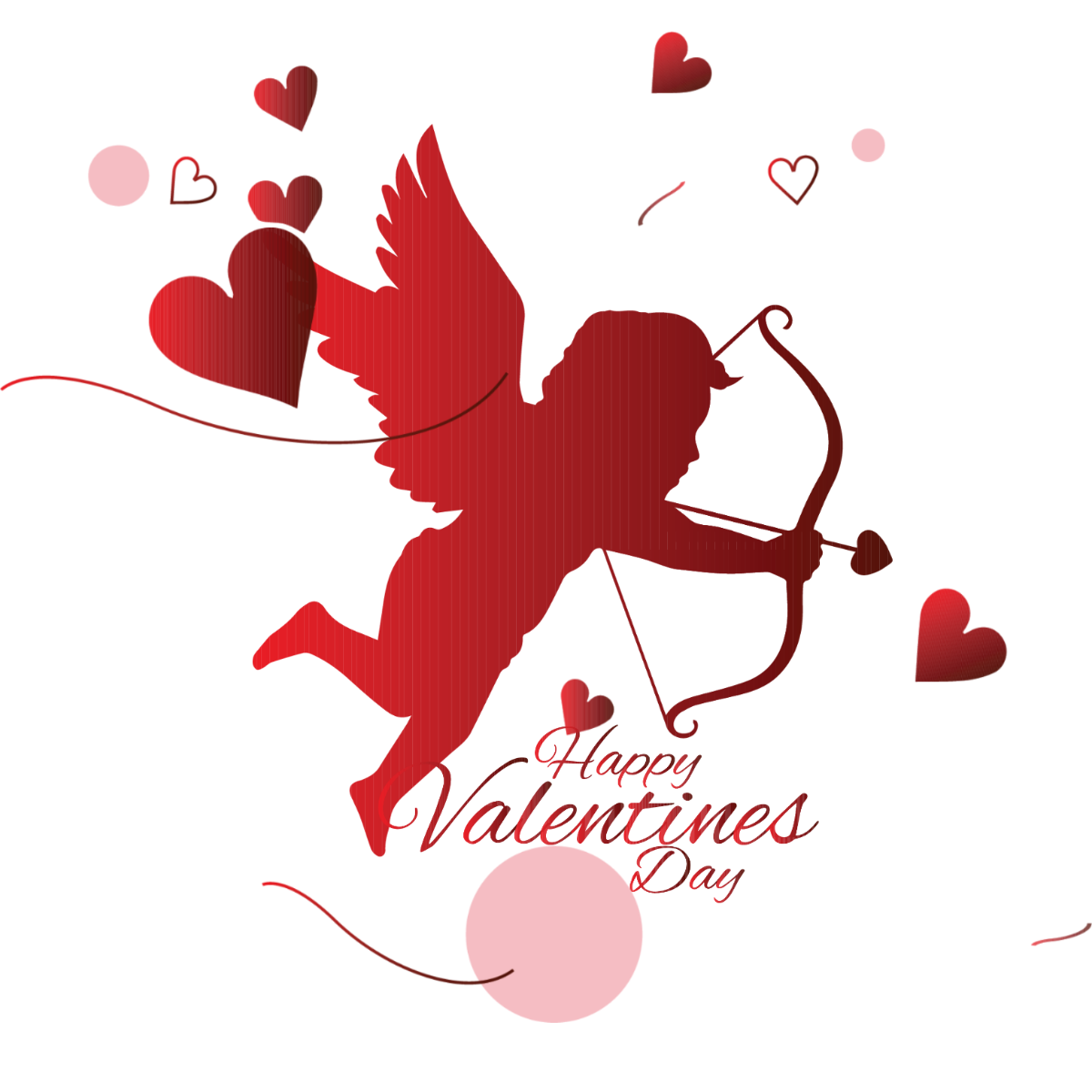 Valentines Day Cupid Vector Template