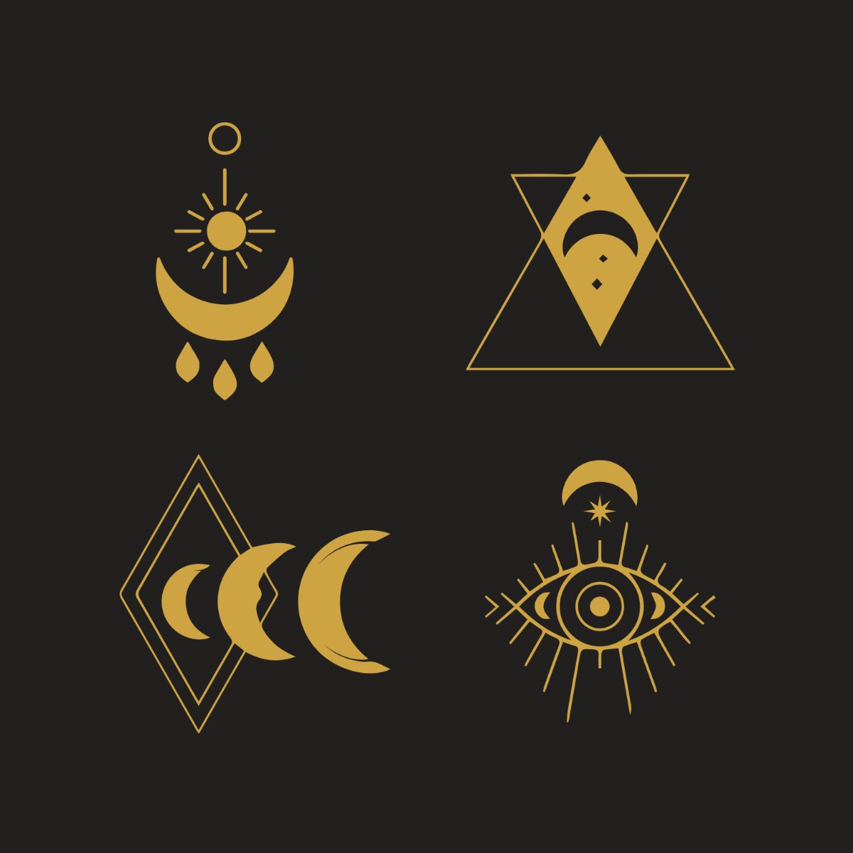 Free Mystical Alchemy Vector Template