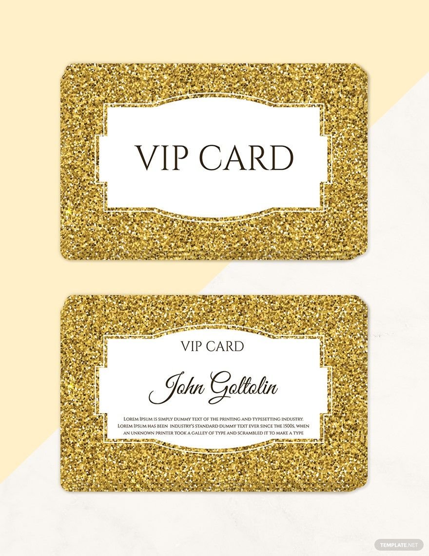Golden Membership Card Design Template