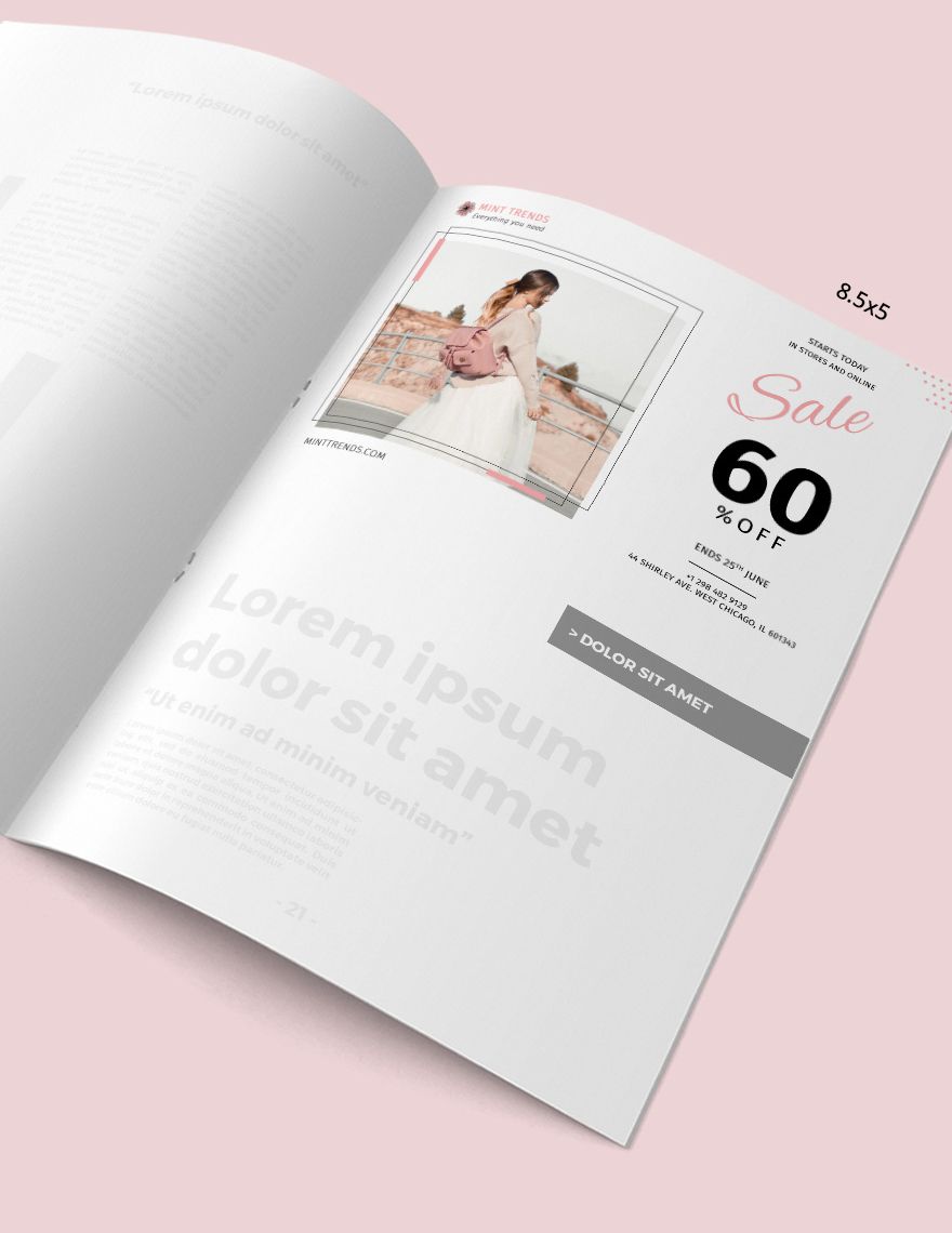 Product Sale Magazine Ads Template