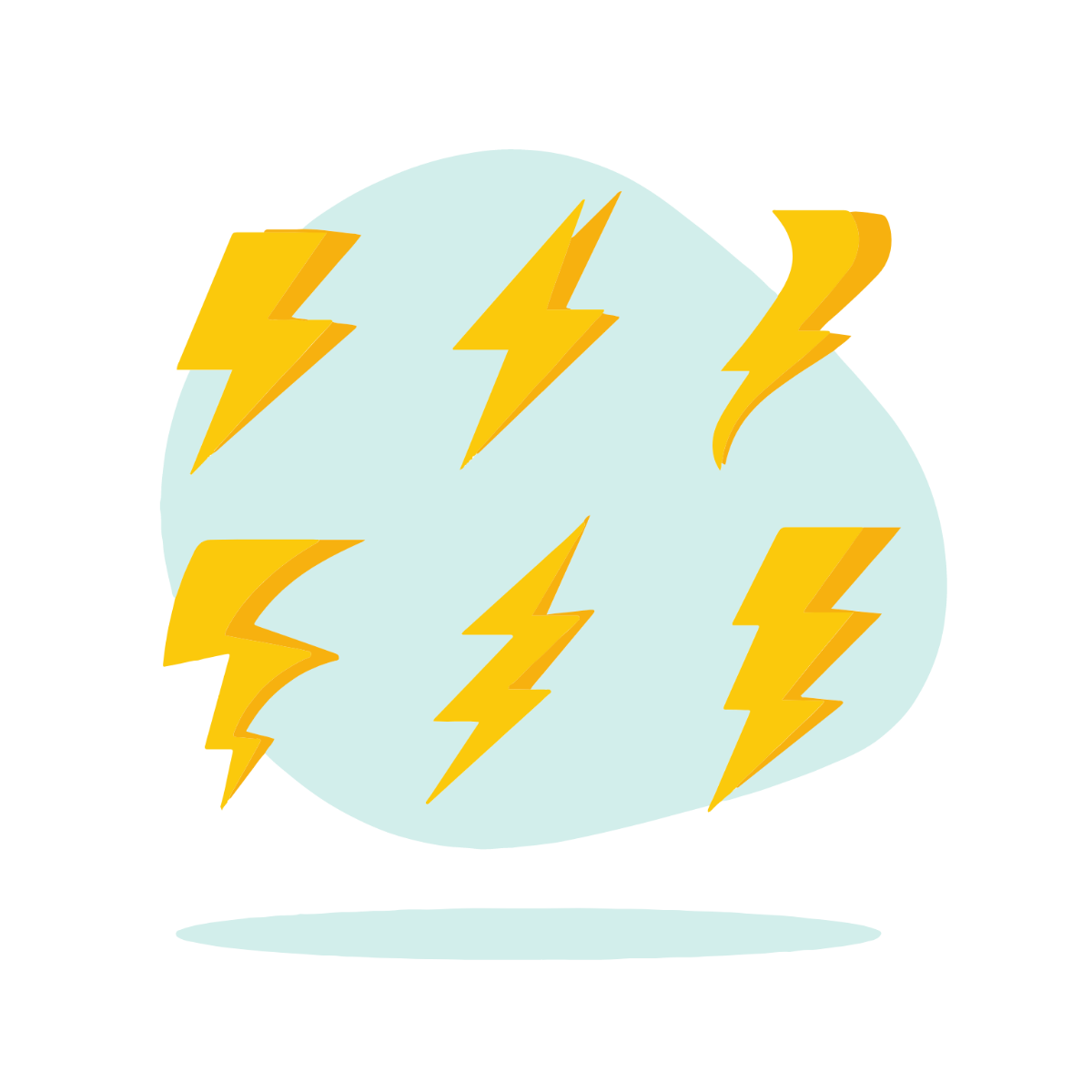 Lightning Symbol Vector Template