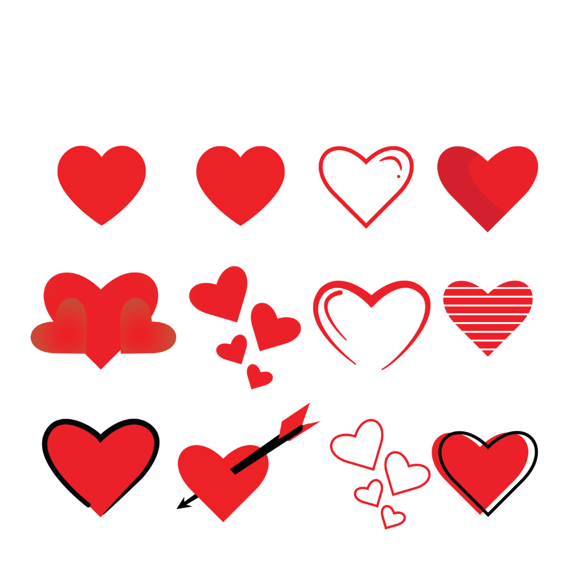 Valentine Heart Vector Template