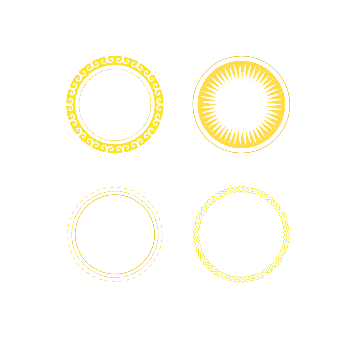 Yellow Circle Vector Template