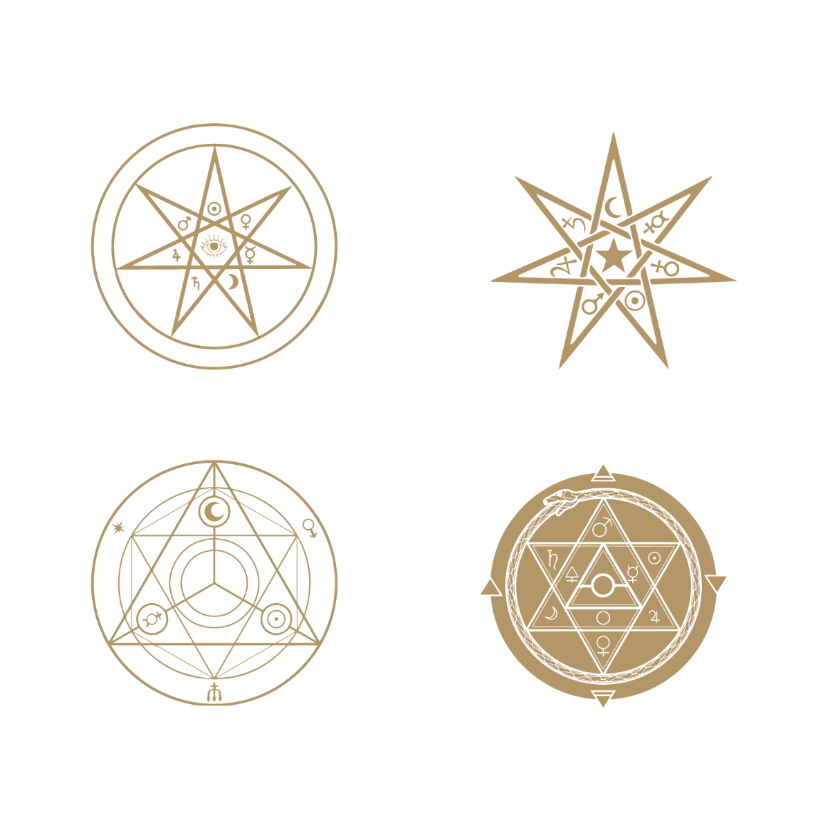 Free Alchemy Star Vector Template